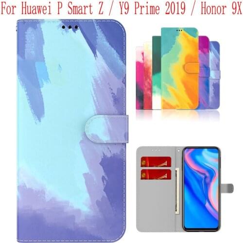 Sunjolly Case for Huawei P Smart Z Y9 Prime 2019 Honor 9X Wallet Stand Flip PU Phone Case Cover coque capa Case Cover