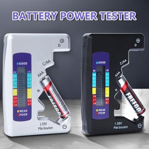 Digital Battery Tester LCD Display C D N AA AAA 9V 1.5V Button Cell Battery Capacity Check Detector Capacitance Diagnostic Tool