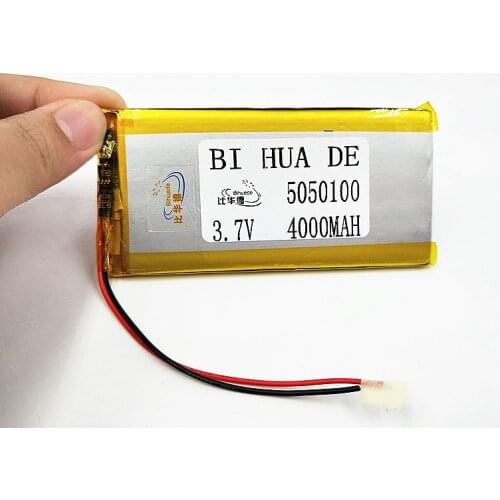 1/2/4Pcs 3.7V 4000mAh 5050100 Lithium Polymer LiPo Rechargeable Battery ion cells For Mp3 Mp4 Mp5 GPS DIY PAD DVD BT Speaker