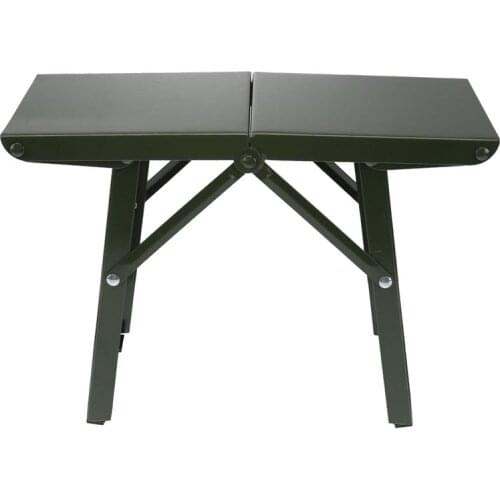 1pc Folding Chair Portable Outdoor Chair Military Stool for Camping BBQ Park (Iron)