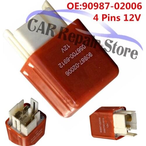 Car 4 Pins 12V Headlight Relay Suitable For Toyota Landcruiser 75 80 60 Series 90987-02006 9098702006