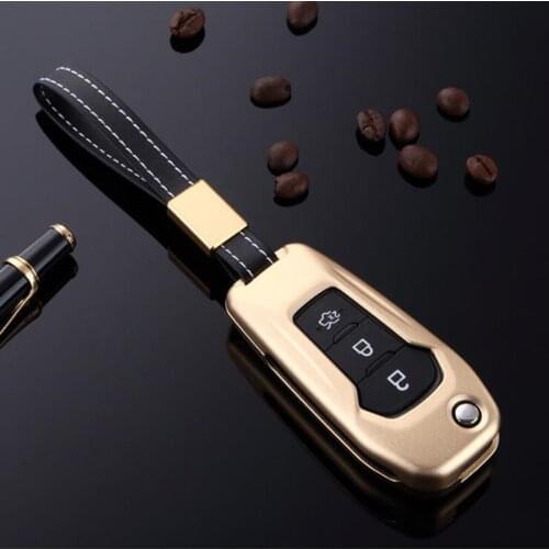 Aluminum Alloy Car Key Case Remote Cover for Ford Fusion Focus F-150 F250 Super Duty Explorer Expedition Mondeo