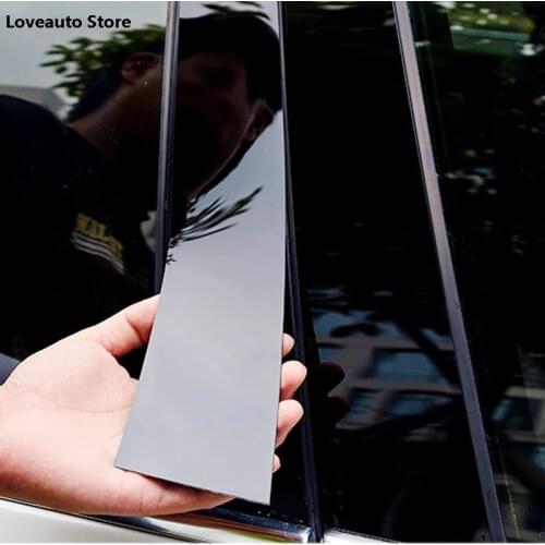 For MG ZS 2021 2020 2019 2018 2017 Car Window Central Column B C Pillar Cover Trim Mouldings Sticker Exterior Frame