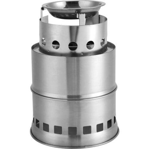 Wood Stove Portable Outdoor Camping Picnic Backpacking Survival BBQ Burning Wood Stove Stainless Steel Wood Stoves Dropshipping