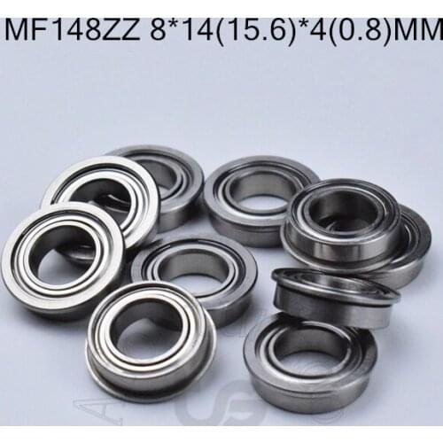 MF148ZZ F618/8ZZ LF1480ZZ 8*14(15.6)*4(0.8)MM 10pieces free shipping ABEC-5 Flange bearing MF148ZZ F618/8ZZ chrome steel bearing