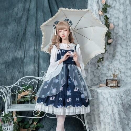 Gothic Lolita Dress Harajuku Street Fashion Cross Cosplay Female Dress Japanese Soft Sister Style Cute Dress Japanese 12519