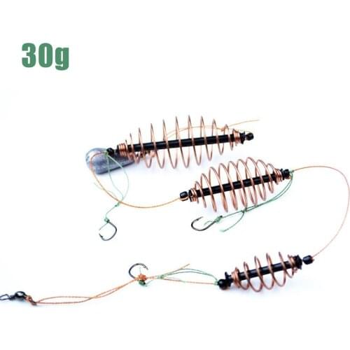 Cage Hair Rig Carp Feeder Bait Cage Spring Fishing Tackle Cages Baitholder Hooks With Sinkers Floating Feeder Accessory