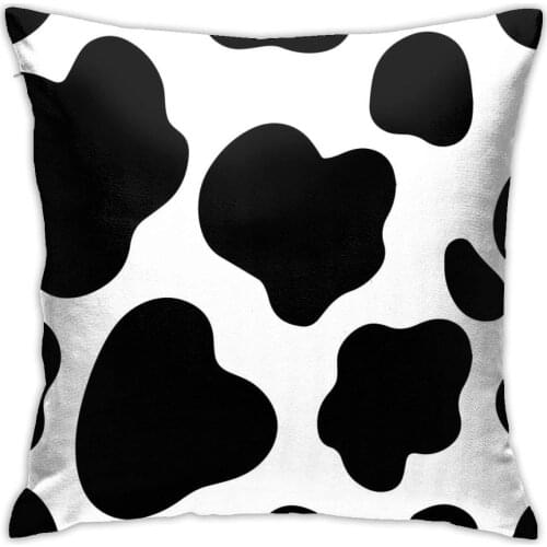 Cows Print Throw Pillow Covers Decorative 18x18 Inch Pillowcase Square Cushion Cases for Home Sofa Bedroom Livingroom