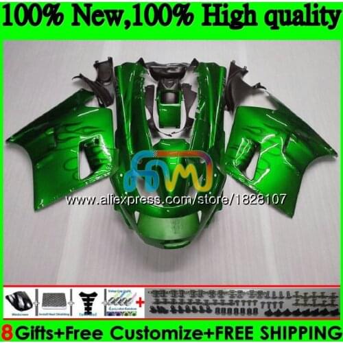 Body For KAWASAKI ZX-11R ZZR 1100ZZR1100 ZX11 R ZZR-1100 7BS.10 ZX-11 ZX Green black 11R ZX11R 90 91 92 1990 1991 1992 Fairing