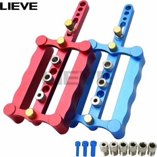 6/8/10mm Self-centering Woodworking Doweling Jig Drill Guide Wood Dowel Puncher Locator Tools Kit for Carpentry