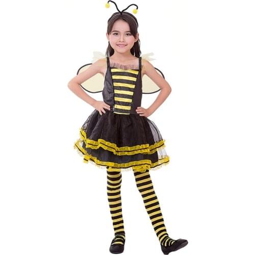 New cosplay childrens kindergarten show bee set girl parent-child animal show dress up cartoon costume party play clothing