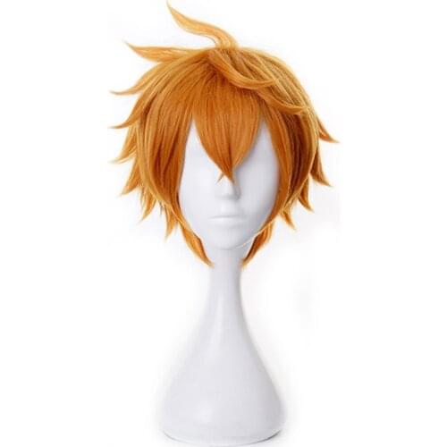 Anime Tartaglia Cosplay Wig Genshin Impact Costume Short Yellow Heat Resistant Synthetic Hair Halloween Carnival Party