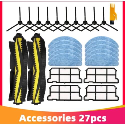 Whole Set Main Roller Brush Side Brushes Strainer Filter Mop Cloth for Chuwi iLife V7 / V7s Plus Robot Vacuum Cleaner Spare Part