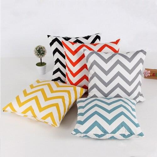 Hot Cotton Wave Stripe Cushion Cover Modern Nordic Geometric Throw Pillows Cover Livingroom Sofa Couch Decorative Pillows Case