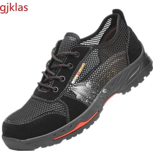 Work Shoes Summer Safety Shoes Steel Toe Cap Boot Breathable Construction Site Anti Smash Anti Piercing Safty Shoes Man Working
