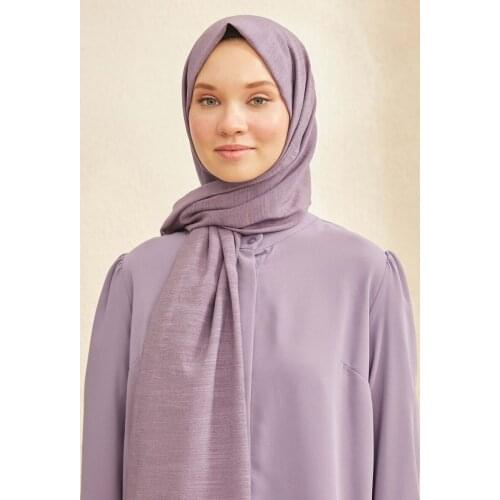 Salland Elena Lilac Color Shawl Trend Fashion Stylish Womens Hijab Scarf Shawl Scarf All Seasons Comfortable Use Wraps Easy to Shape Flexible Anti-Wrinkle Quality Silk Fabric Hijab Clothing Accessory Scarf ELELİ-00001