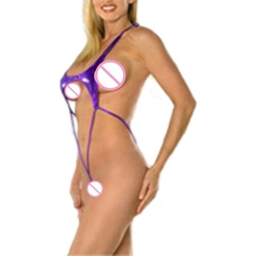 Imitation Leather Hot Sexy Lingerie Backless Pole Dancing Clubwear Sexy Costumes Temptation Erotic Lingerie