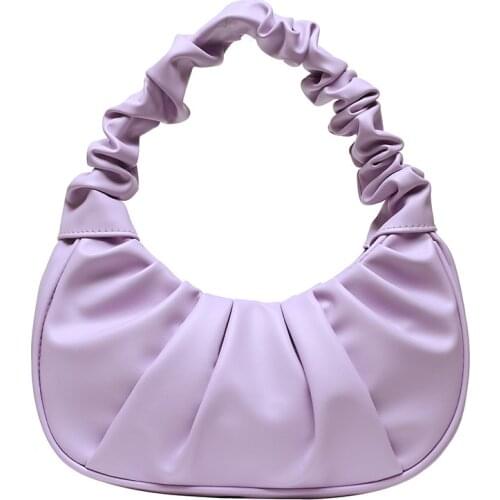 New Cloud Fold Handbag Bag Ladies Cross-border Underarm Shoulder Bag Women PU Leather Bag LW242