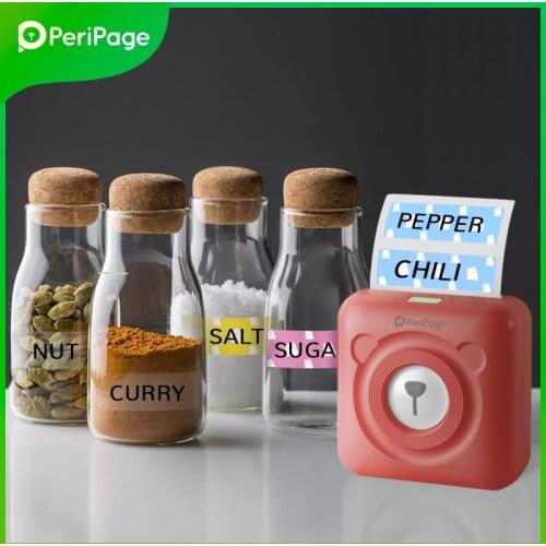 Hot PeriPage Thermal Printer Mini Pocket Portable 58mm Handheld Label Printer For IOS Android Windows Cute Inkless Printer