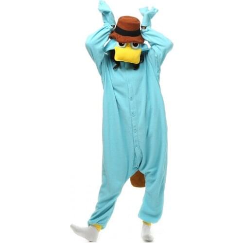 Unisex Perry the Platypus Costumes Monster Cosplay Pajamas Adult Pyjamas Animal Sleepwear onesie Jumpsuit onsie pijama