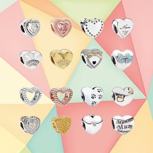 Kakany Fashion High-quality New Heart-shaped Series Beads Suitable For Women Diy Original Romantic Accessories Recommended