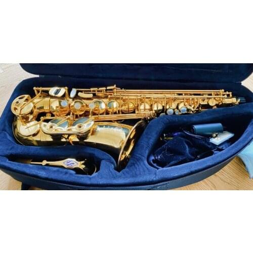 1:1 Alto Saxophone Serie III Gold Plated with Case, Mouthpiece, Gloves, Reeds Straps
