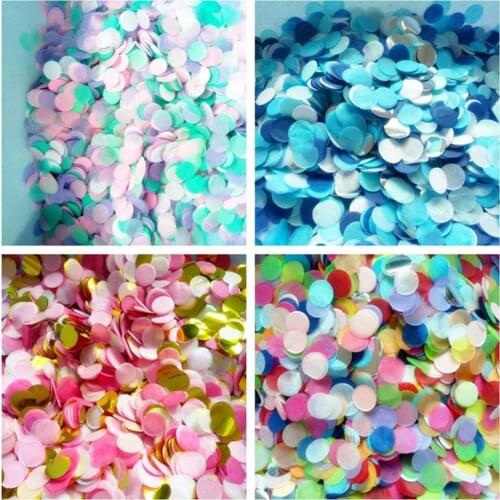 1bag 2.5cm Round Sprinkles Tissue Paper Confetti Event Wedding Birthday Party Table Transparent Clear Balloon Decorations