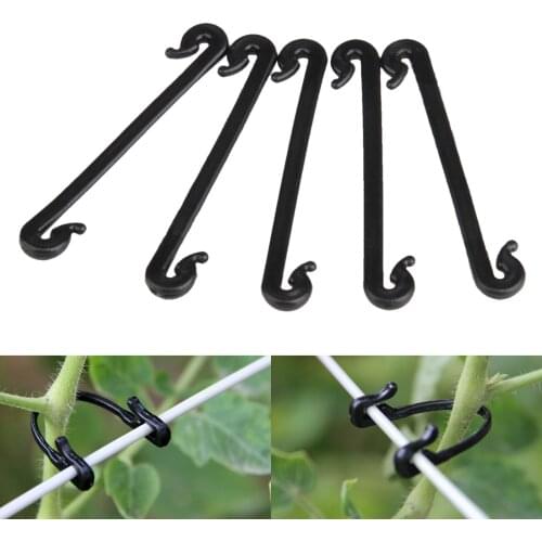 100 Pcs Garden Plant Vines Tied Buckle Fixed Lashing Hook Clips Agricultural Greenhouse Grape Vegetable Gadget Planters Plastic