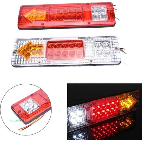 1x 12V 19 LED Tail Light Car Truck Trailer Stop Rear Reverse Turn Indicator Lamp