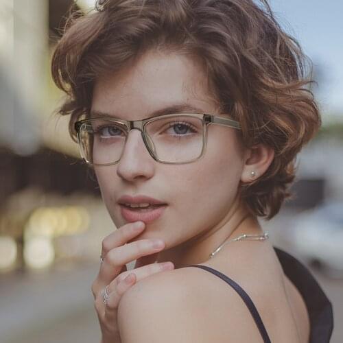 2021 Fashion Square Retro Blue Light Blocking Reading Glasses Frame for Men Women Tr90 Computer Eyeglasses Eyewear Spectacles