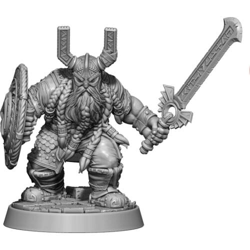 56mm Resin Model Kits Dwarves Dwarf Warrior Figure Unpainted No Color RW-196