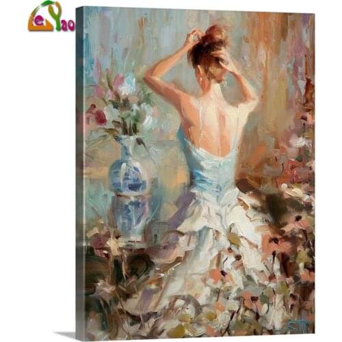 5D Diy Diamond Mosaic Ballet Woman Full Square Diamond Painting Portrait Picture Of Rhinestones Embroidery Art Home Decor