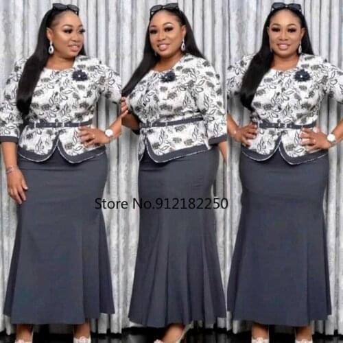 African Dress For Women Fashion Dashiki Print Ruffles Vestido New Arrival Robe Elegant African Party Dress 2XL-6XL Plus Size