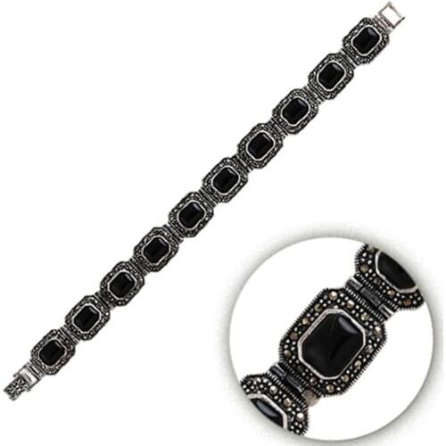 Silver 925 Sterling Marcasite Sterling Bracelet