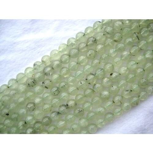 Natural Prehnite Round Shape 10mm Loose Beads For Jewelry Making DIY Bracelet Necklace Earrings