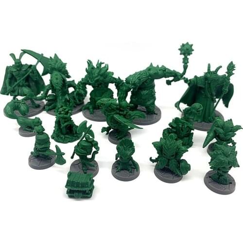 Small pvc figure toy model superdungeoonexplloregreen plant aninmal table chess16pcs/set