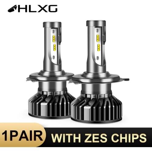 HLXG super Bright luces h4 led h7 led bulb lampada h4 led h11 car headlight lamp 12000LM H8 H9 HB4 HB3 9005 9006 Bulb With ZES
