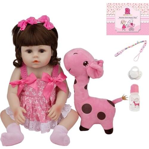 48CM Hot Sale New Style Bebe Reborn Dolls 19 Inch Alive Fashion Full Silicone Body Vinyl Realistic Baby Doll Kid Birthday Gift