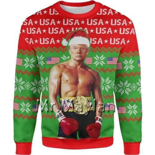 Christmas Trump 3D Printed Jacket Men/Women Casual Streetwear Sweatshirts Unisex Autumn Coat Boys Clothes Harajuku Tops 5XL