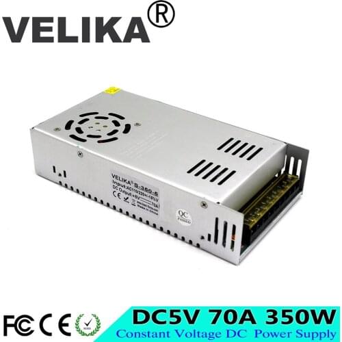 Best quality Single Output DC5V 70A 350W Switching Switch Power Supply Driver for LED Strip display 220V 110v AC to DC 5V SMPS