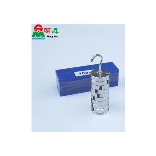 Metal slotted weight 10g*10 computation weigh Physical experimental equipment teaching equipment free shipping