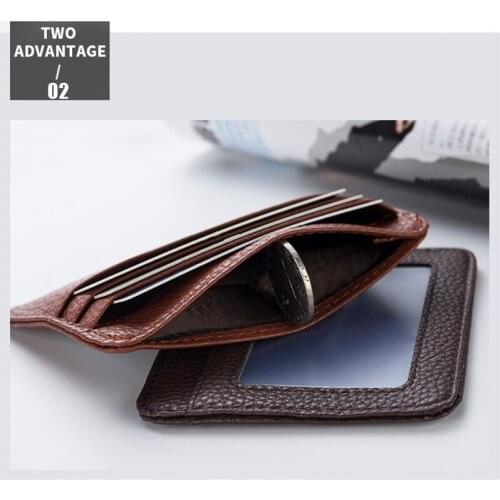 Fashion Women Slim Minimalist Wallet PU Leather Credit Card Holder Short Purse B99