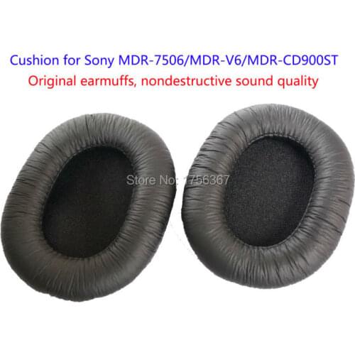Original earmuffs, nondestructive sound quality Ear pads replacement (Cushion) for SONY MDR-7506 MDR-V6 MDR-CD900ST Headphones