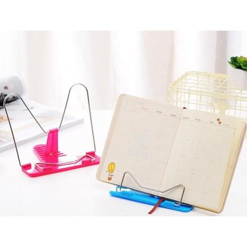 1 Pcs Bookends Portable Foldable Adjustable Bookend Stand Reading Book Stand Document Holder Base Reading Book Holder
