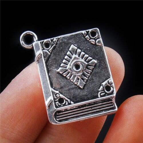 12pcs once Upon a time book Charm Silver Color Pendant Fit Handmade Graduation Gifts Necklace Findings Jewellery Making