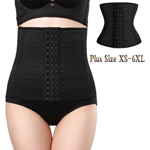 Plus Size Women Waist Trainer Body Shaper Breathable Thin Work Out Shapewear Fajas Colombianas Waist Cincher XS-5XL