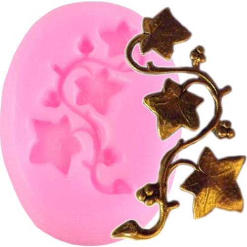 Vine Leaves Lace Border Silicone Molds Relief Fondant Chocolate Mould Cake Decorating Tools Candy Polymer Clay Moulds