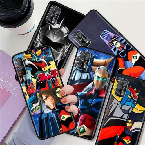 Silicone Case For Oppo Realme 8 6 7 Pro C3 C21 XT GT C11 C20 7i X50 C15 C25 Black Soft Phone Cover Fundas UFO Robot Grendizer