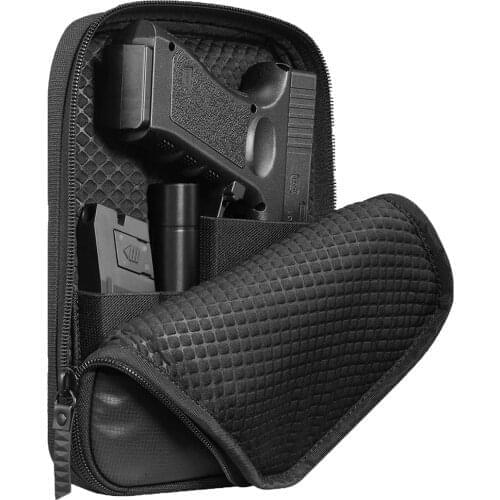 Tactical Concealed Gun Pouch Handgun Pistol Holster Shoulder Bag EDC Waist Bag Magazine Pouch Outdoor Flashlight Phone Tool Case