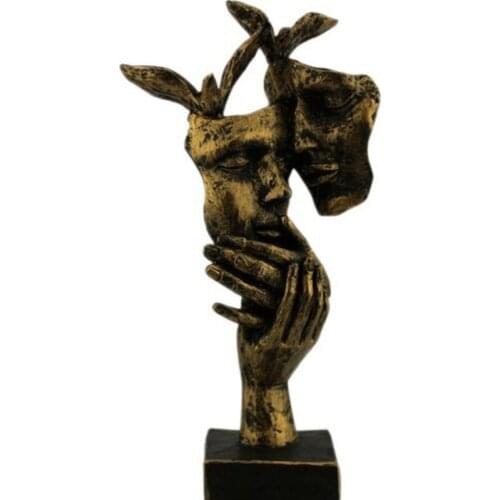 Home Decoration Bird With Love Mask Trinket Gold Color Office Ornament New Stylish Special Design High Quality Gift